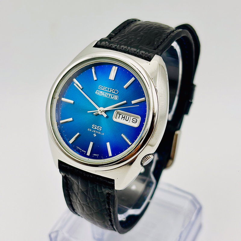 Seiko Seiko - Actus "Blue Sunburst" 蒼影 (Sōei) – Blue Shadow - No Reserve Price - 6106-8670 - Men - 1975 vintage watch - image 22