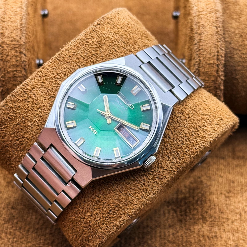 Seiko Seiko - King Seiko Vanac "Emerald Green Sunburst" 皇光 (Kōkō) – Imperial Light - 5626-7180 - Men - 1973 vintage watch - image 19