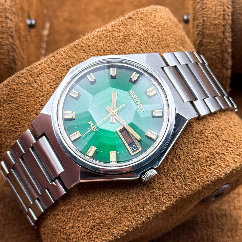 Seiko Seiko - King Seiko Vanac "Emerald Green Sunburst" 皇光 (Kōkō) – Imperial Light - 5626-7180 - Men - 1973 vintage watch - image 21