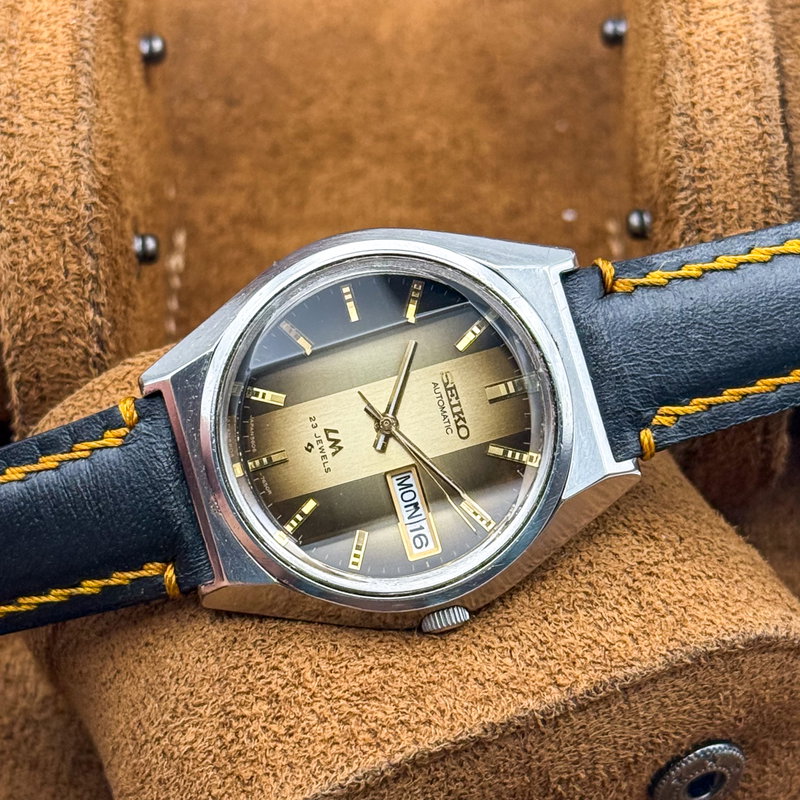 Seiko Seiko - LM "Gradient Golden Sunburst" 光波 (Kōha) – Waves of Light - No reserve price - 5606-7310 - Men - 1975 vintage watch - image 8