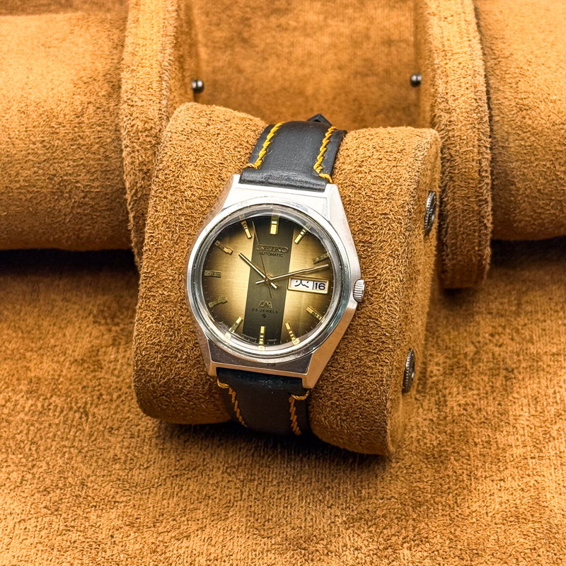 Seiko Seiko - LM "Gradient Golden Sunburst" 光波 (Kōha) – Waves of Light - No reserve price - 5606-7310 - Men - 1975 vintage watch - image 13