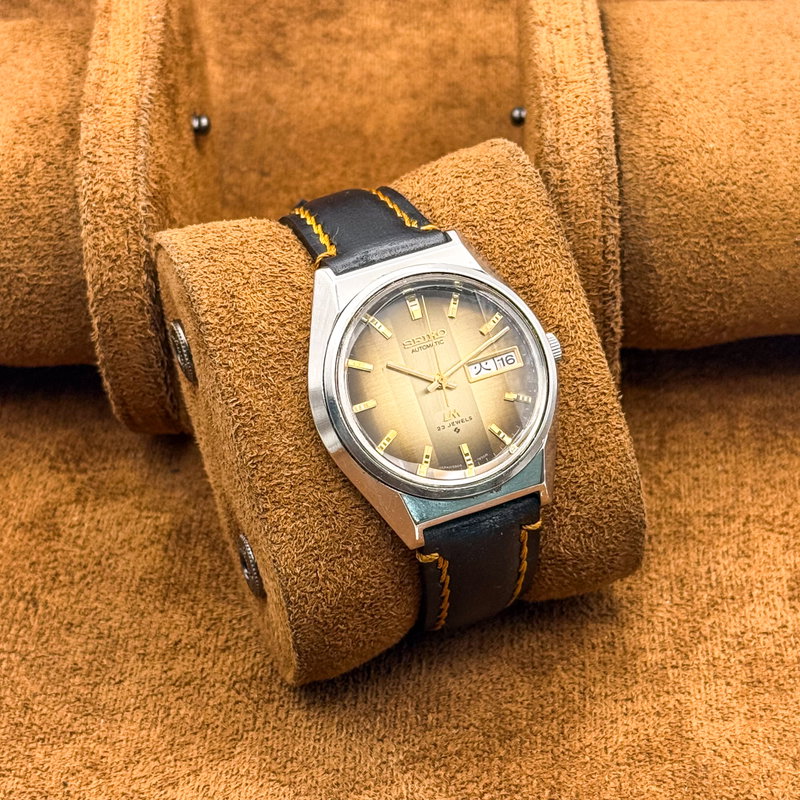 Seiko Seiko - LM "Gradient Golden Sunburst" 光波 (Kōha) – Waves of Light - No reserve price - 5606-7310 - Men - 1975 vintage watch - image 14