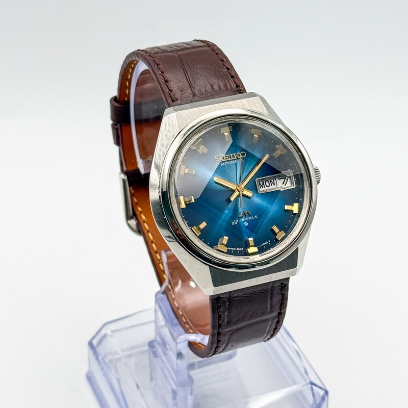 Seiko Seiko - LM "Gradient Blue Sunburst" 光輪 (Kōrin) – Halo of Light - No reserve price - 5606-7320 - Men - 1973 vintage watch - image 3