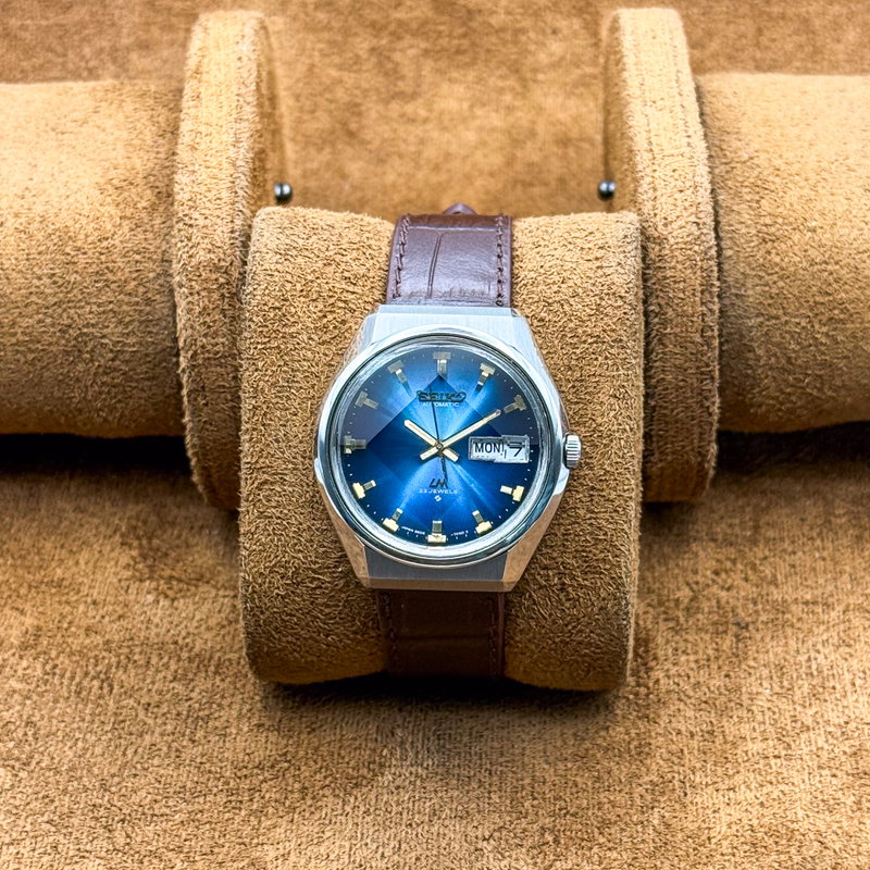 Seiko Seiko - LM "Gradient Blue Sunburst" 光輪 (Kōrin) – Halo of Light - No reserve price - 5606-7320 - Men - 1973 vintage watch - image 9