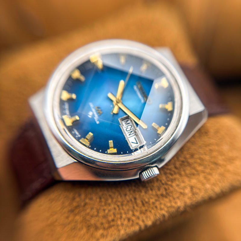 Seiko Seiko - LM "Gradient Blue Sunburst" 光輪 (Kōrin) – Halo of Light - No reserve price - 5606-7320 - Men - 1973 vintage watch - image 18