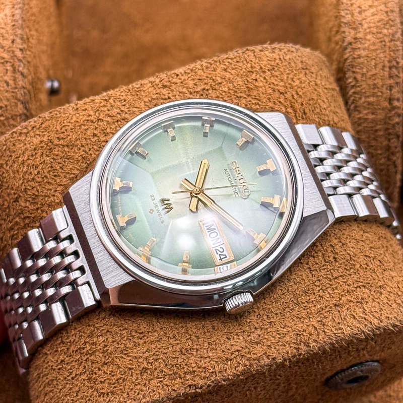 Seiko Seiko - Lord Matic "Gradient Green Sunburst" 翠光 (Sui Kō) – Emerald Light - No reserve price - 5606-7320 - Men - 1973 vintage watch - image 14