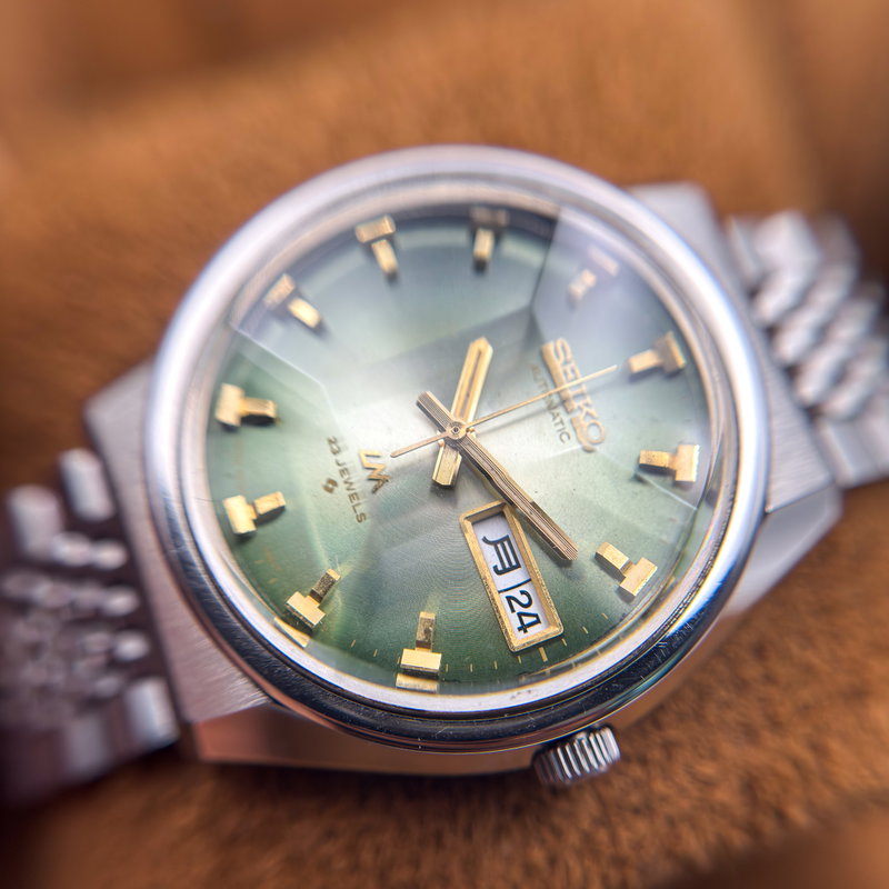 Seiko Seiko - Lord Matic "Gradient Green Sunburst" 翠光 (Sui Kō) – Emerald Light - No reserve price - 5606-7320 - Men - 1973 vintage watch - image 18