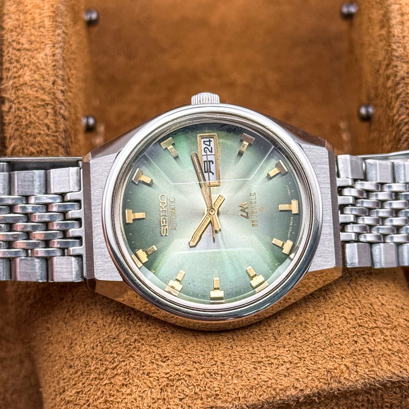 Seiko Seiko - Lord Matic "Gradient Green Sunburst" 翠光 (Sui Kō) – Emerald Light - No reserve price - 5606-7320 - Men - 1973 vintage watch - image 23