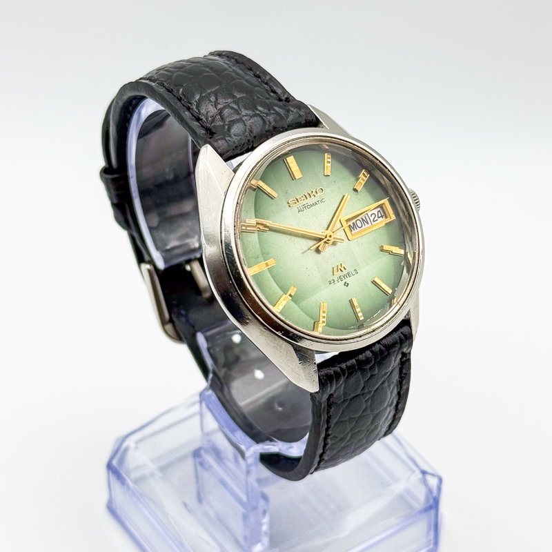 Seiko Seiko - Lord Matic "Gradient Green Sunburst" 玉光 (Gyokkō) – Jewel Light - No reserve price - 5606-7310 - Men - 1974 vintage watch - image 4