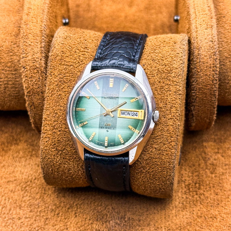 Seiko Seiko - Lord Matic "Gradient Green Sunburst" 玉光 (Gyokkō) – Jewel Light - No reserve price - 5606-7310 - Men - 1974 vintage watch - image 11