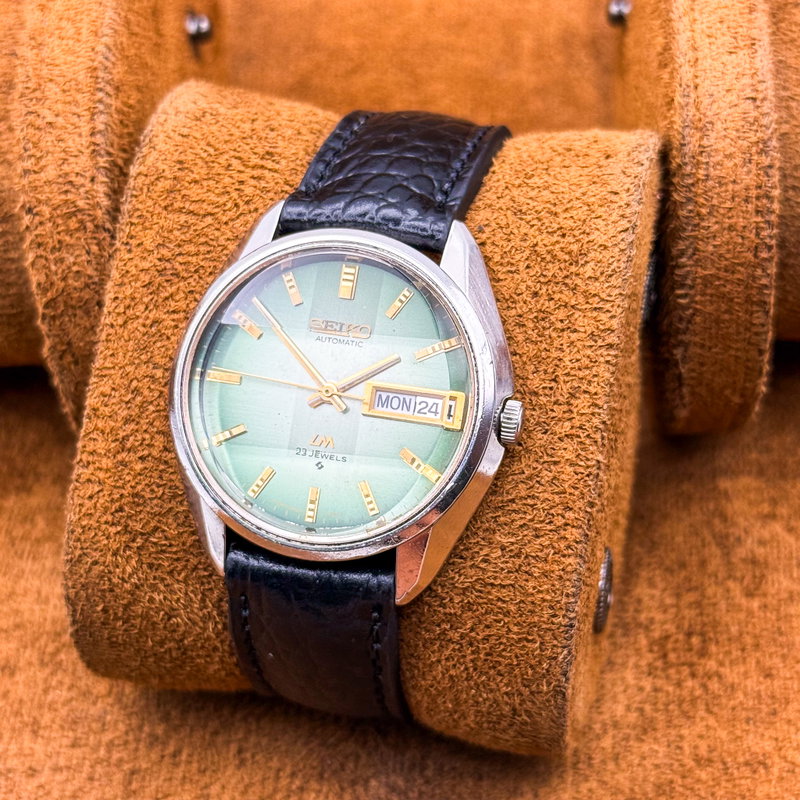 Seiko Seiko - Lord Matic "Gradient Green Sunburst" 玉光 (Gyokkō) – Jewel Light - No reserve price - 5606-7310 - Men - 1974 vintage watch - image 12