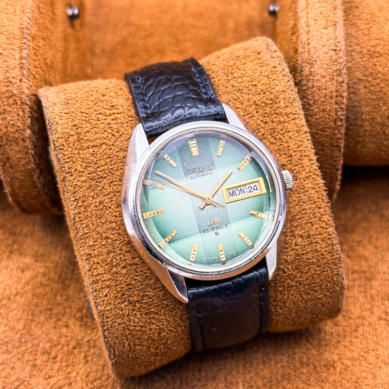 Seiko Seiko - Lord Matic "Gradient Green Sunburst" 玉光 (Gyokkō) – Jewel Light - No reserve price - 5606-7310 - Men - 1974 vintage watch - image 13