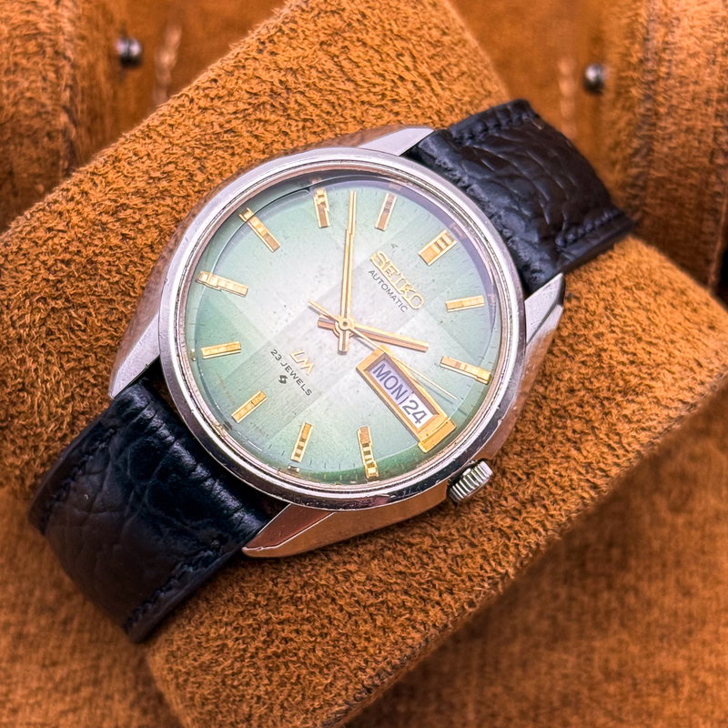 Seiko Seiko - Lord Matic "Gradient Green Sunburst" 玉光 (Gyokkō) – Jewel Light - No reserve price - 5606-7310 - Men - 1974 vintage watch - image 16