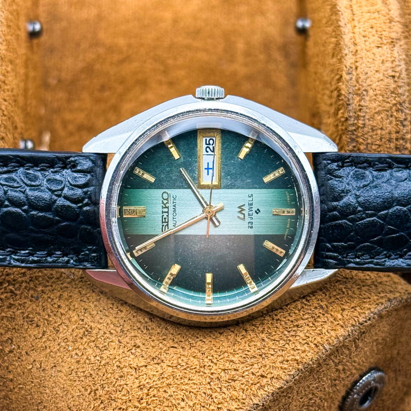 Seiko Seiko - Lord Matic "Gradient Green Sunburst" 玉光 (Gyokkō) – Jewel Light - No reserve price - 5606-7310 - Men - 1974 vintage watch - image 19