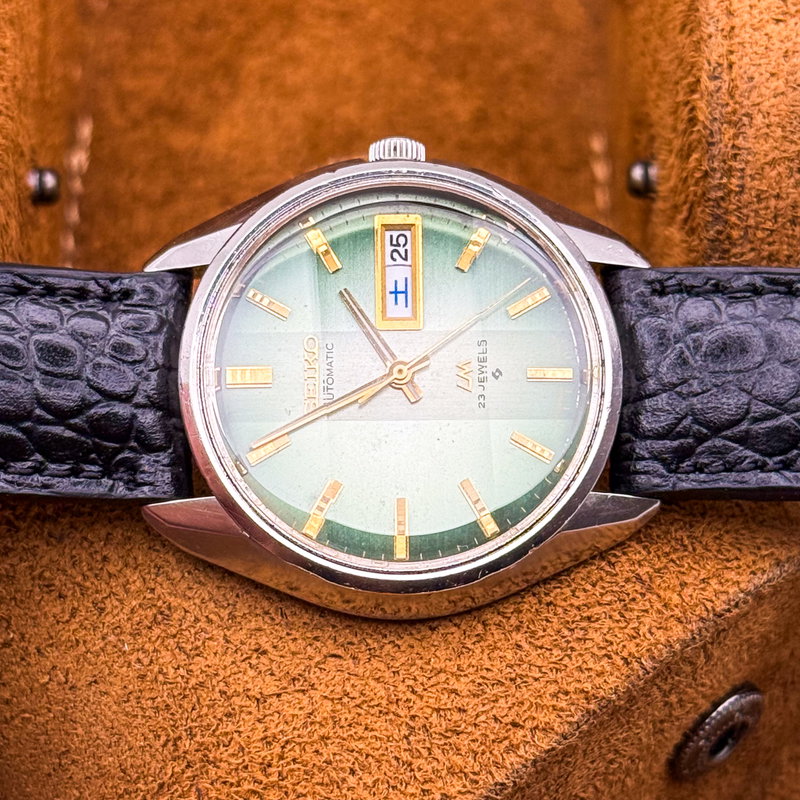 Seiko Seiko - Lord Matic "Gradient Green Sunburst" 玉光 (Gyokkō) – Jewel Light - No reserve price - 5606-7310 - Men - 1974 vintage watch - image 20
