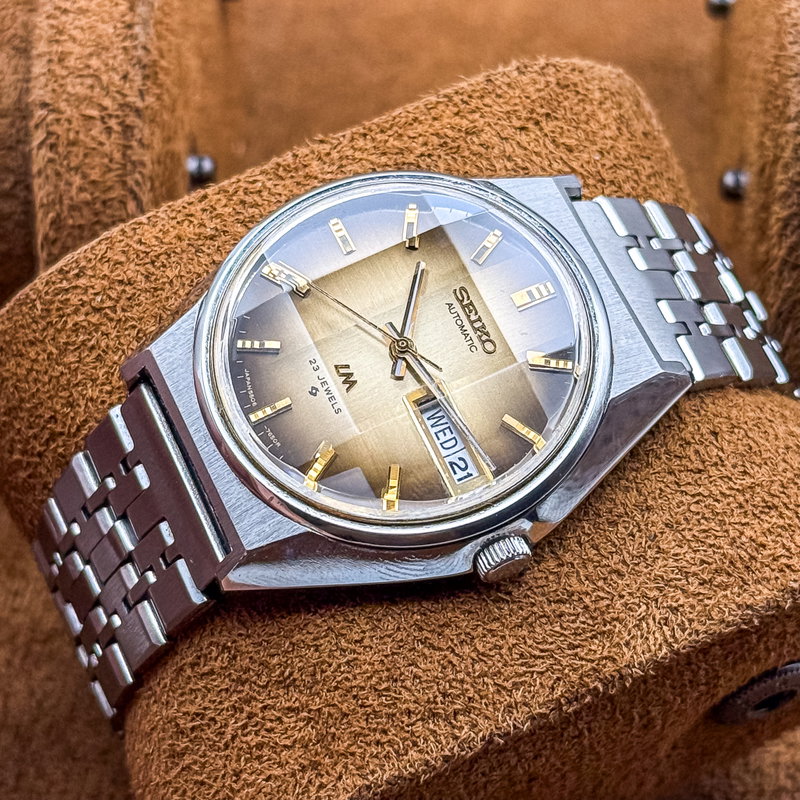 Seiko Seiko - LM "Gradient Golden Sunburst" 金響 (Kinkyō) – Golden Echo - No reserve price - 5606-7290 - Men - 1973 vintage watch - image 13