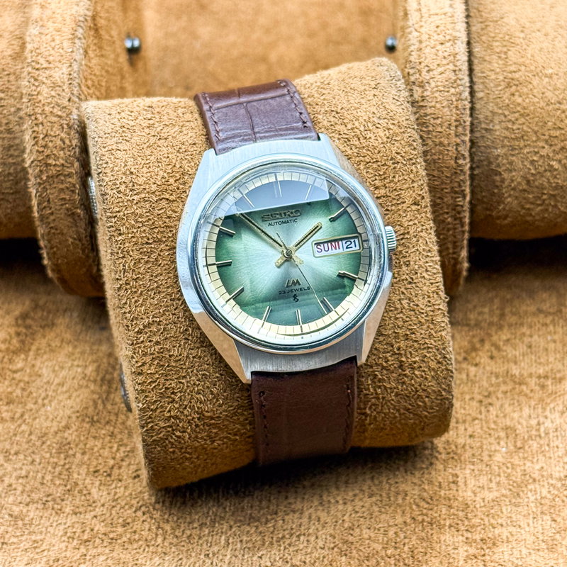 null Seiko - LM "Gradient Jade Sunburst" 虚光 (Kyokō) – Hollow Light - No reserve price - 5606-7270 - Men - 1973 vintage watch - image 18