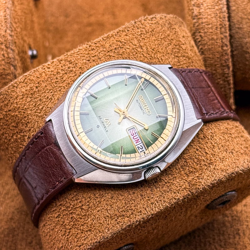 null Seiko - LM "Gradient Jade Sunburst" 虚光 (Kyokō) – Hollow Light - No reserve price - 5606-7270 - Men - 1973 vintage watch - image 3