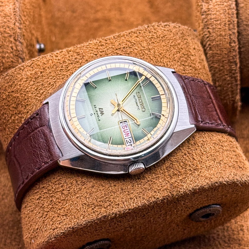 null Seiko - LM "Gradient Jade Sunburst" 虚光 (Kyokō) – Hollow Light - No reserve price - 5606-7270 - Men - 1973 vintage watch - image 4