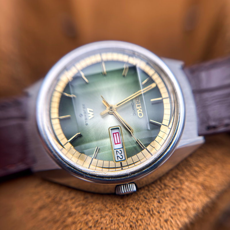 null Seiko - LM "Gradient Jade Sunburst" 虚光 (Kyokō) – Hollow Light - No reserve price - 5606-7270 - Men - 1973 vintage watch - image 24