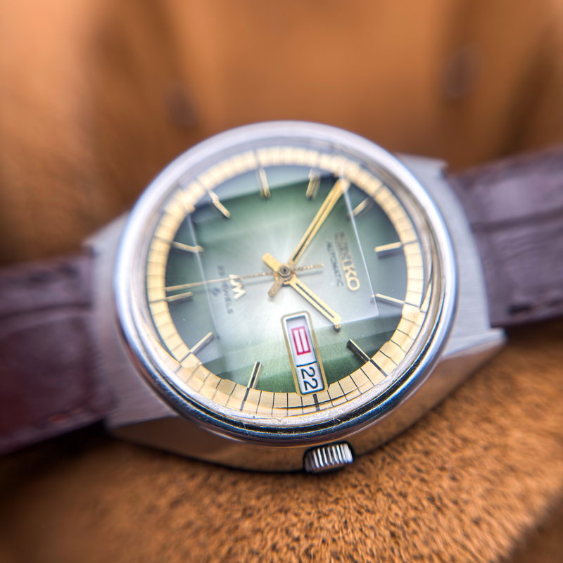 null Seiko - LM "Gradient Jade Sunburst" 虚光 (Kyokō) – Hollow Light - No reserve price - 5606-7270 - Men - 1973 vintage watch - image 6