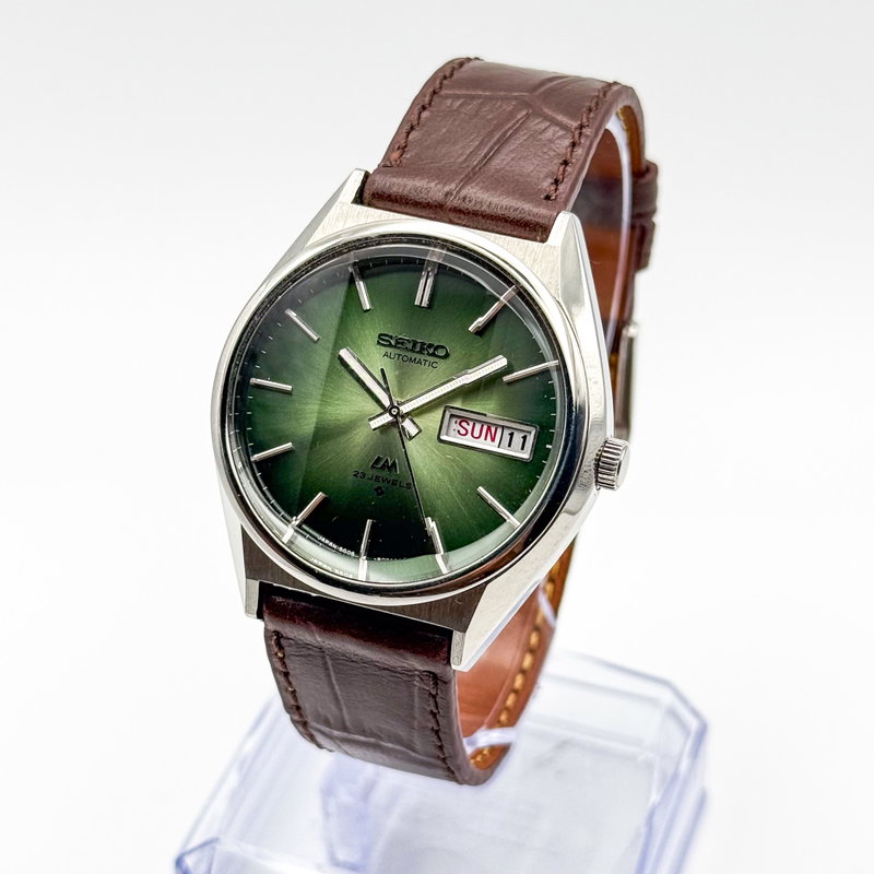 Seiko Seiko - LM "Gradient Green Sunburst" 線輝 (Senki) – Radiant Lines - No reserve price - 5606-8130 - Men - 1975 vintage watch - image 2