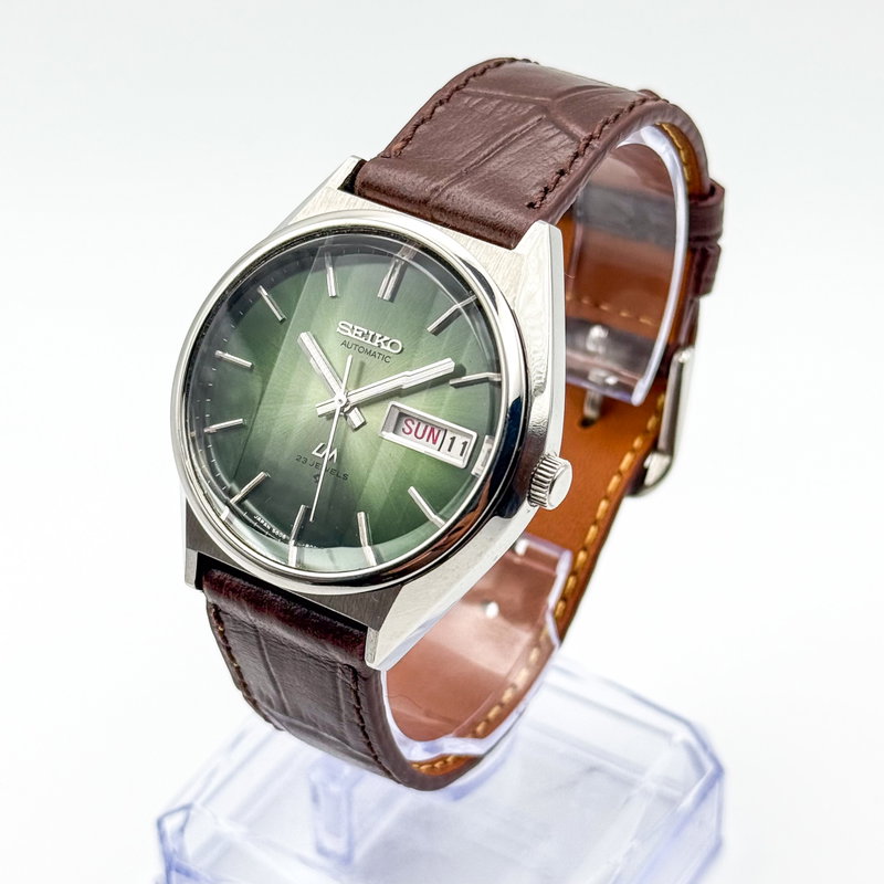 Seiko Seiko - LM "Gradient Green Sunburst" 線輝 (Senki) – Radiant Lines - No reserve price - 5606-8130 - Men - 1975 vintage watch - image 3