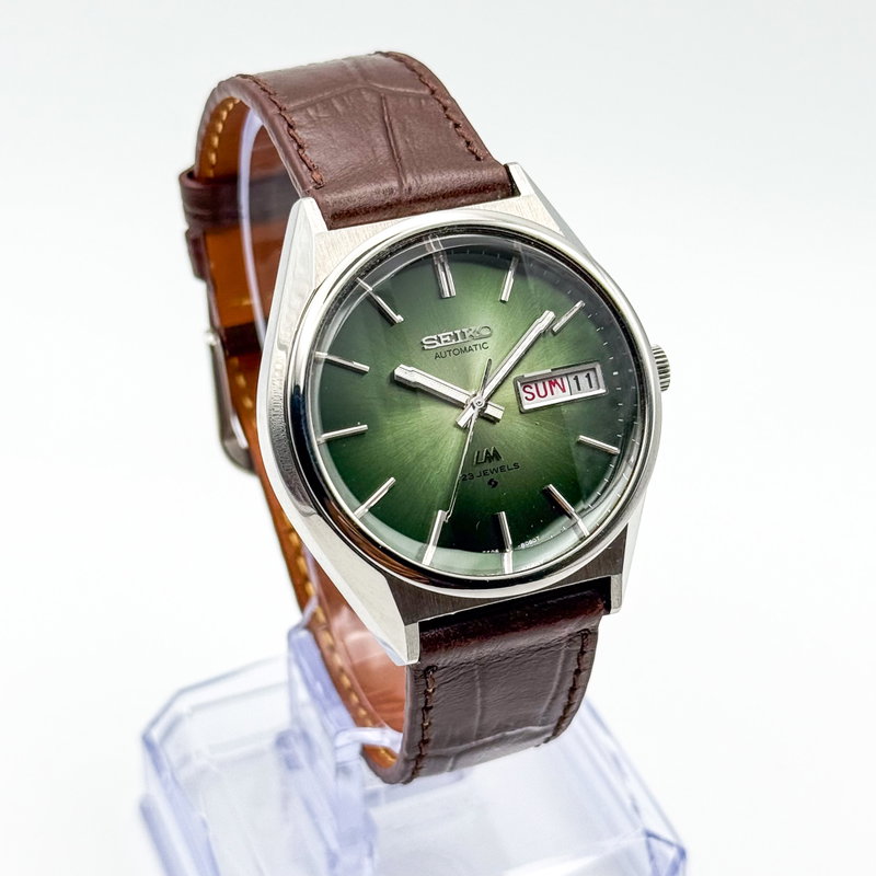 Seiko Seiko - LM "Gradient Green Sunburst" 線輝 (Senki) – Radiant Lines - No reserve price - 5606-8130 - Men - 1975 vintage watch - image 4