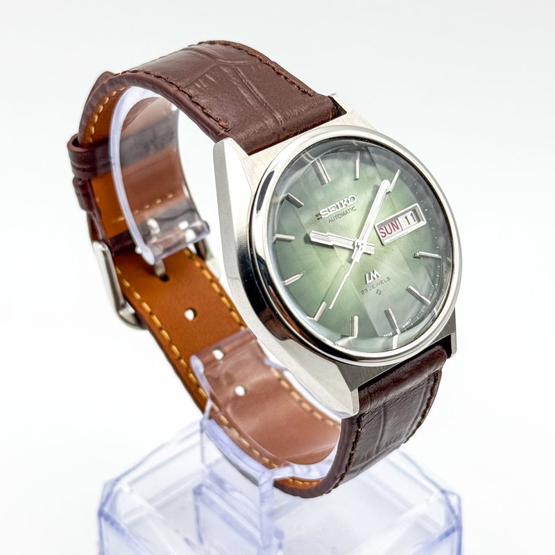 Seiko Seiko - LM "Gradient Green Sunburst" 線輝 (Senki) – Radiant Lines - No reserve price - 5606-8130 - Men - 1975 vintage watch - image 5