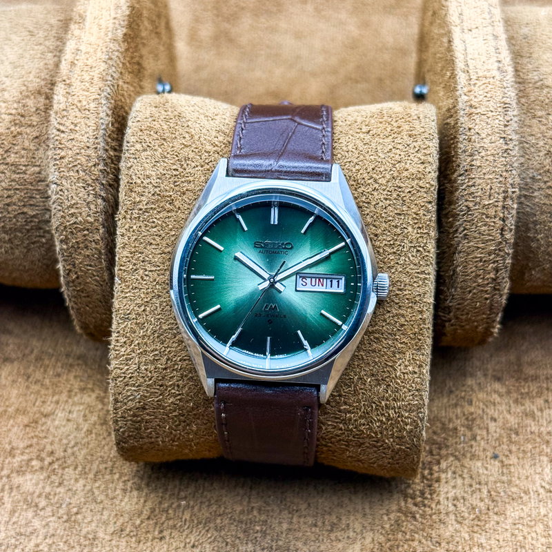 Seiko Seiko - LM "Gradient Green Sunburst" 線輝 (Senki) – Radiant Lines - No reserve price - 5606-8130 - Men - 1975 vintage watch - image 10