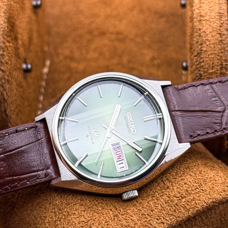 Seiko Seiko - LM "Gradient Green Sunburst" 線輝 (Senki) – Radiant Lines - No reserve price - 5606-8130 - Men - 1975 vintage watch - image 15