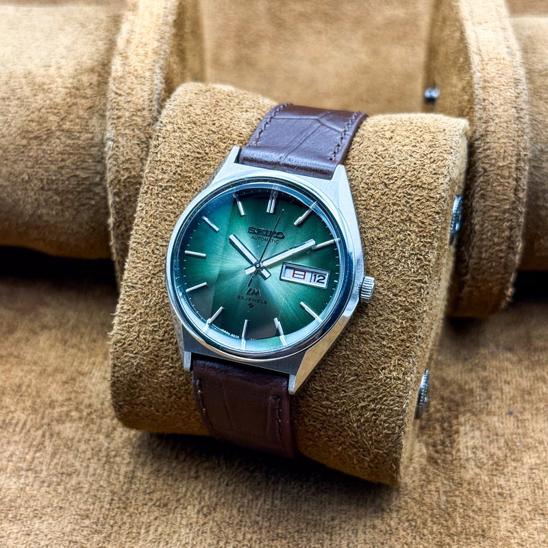 Seiko Seiko - LM "Gradient Green Sunburst" 線輝 (Senki) – Radiant Lines - No reserve price - 5606-8130 - Men - 1975 vintage watch - image 19