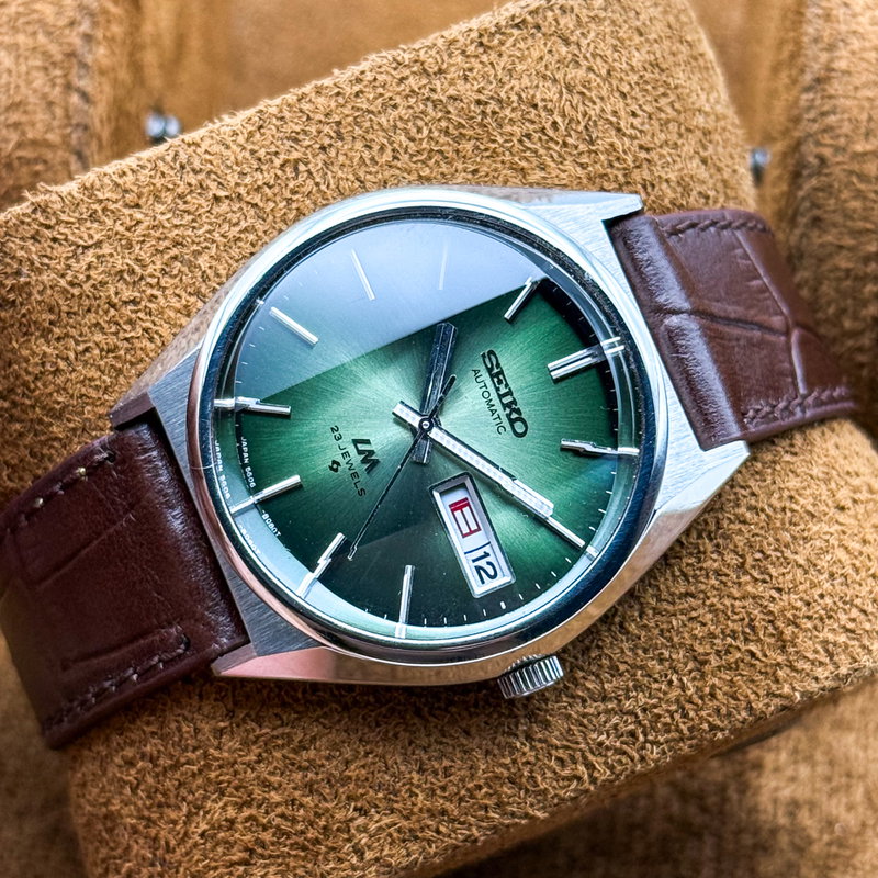 Seiko Seiko - LM "Gradient Green Sunburst" 線輝 (Senki) – Radiant Lines - No reserve price - 5606-8130 - Men - 1975 vintage watch - image 22