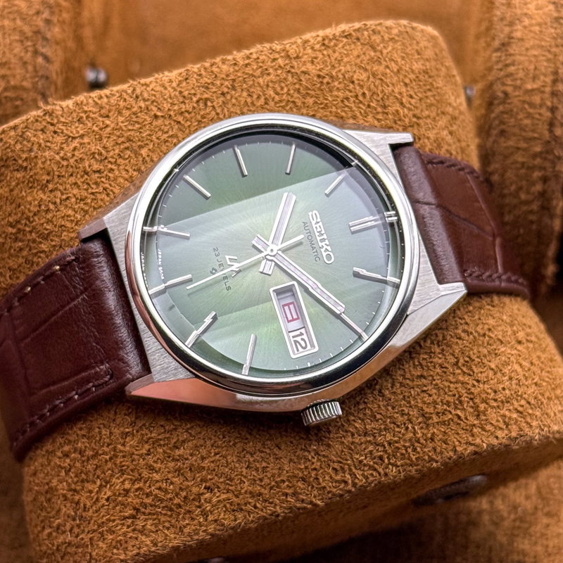 Seiko Seiko - LM "Gradient Green Sunburst" 線輝 (Senki) – Radiant Lines - No reserve price - 5606-8130 - Men - 1975 vintage watch - image 23