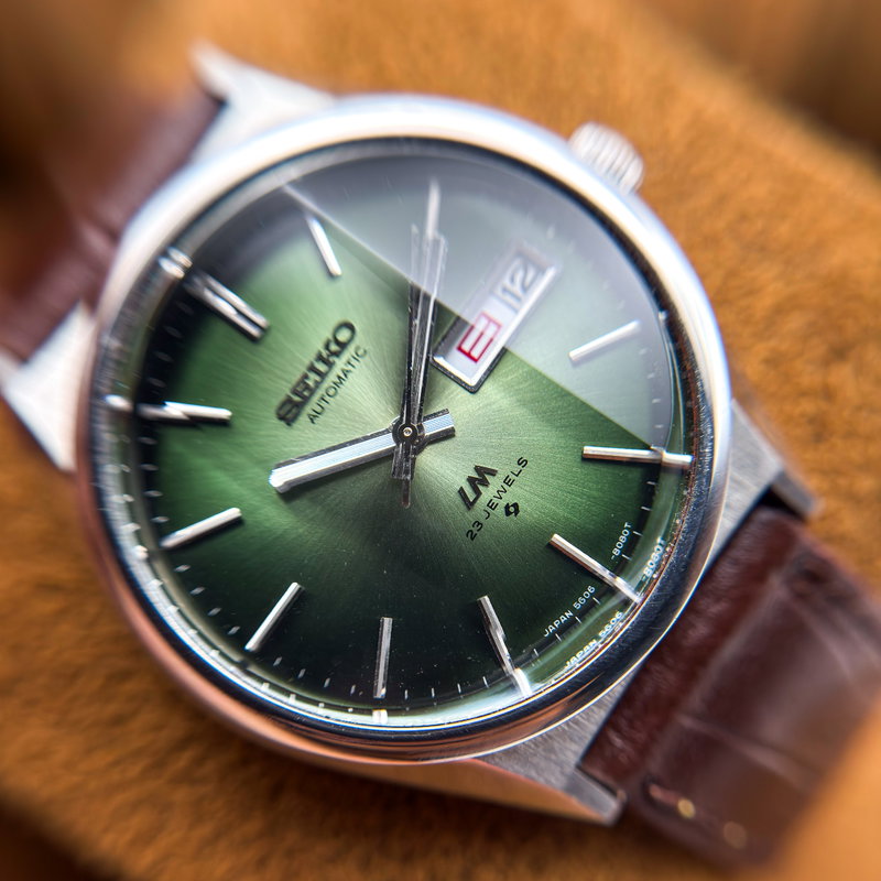 Seiko Seiko - LM "Gradient Green Sunburst" 線輝 (Senki) – Radiant Lines - No reserve price - 5606-8130 - Men - 1975 vintage watch - image 25