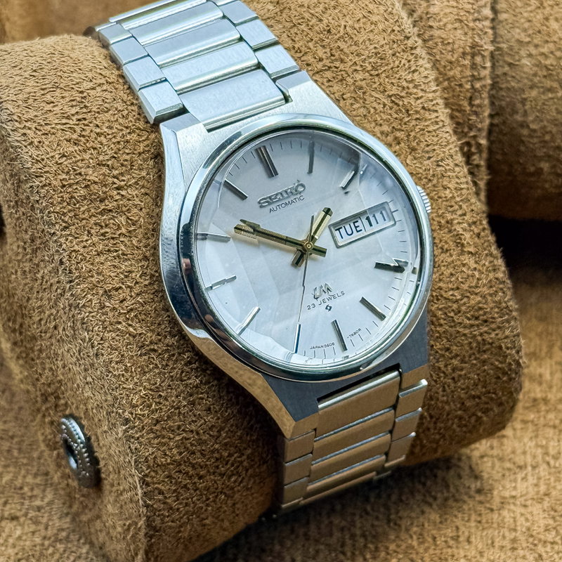 Seiko Seiko - Lord Matic "Gradient White Sunburst" 月華 (Gekka) – Moon Blossom - No Reserve Price - 5606-7350 - Men - 1974 vintage watch - image 10