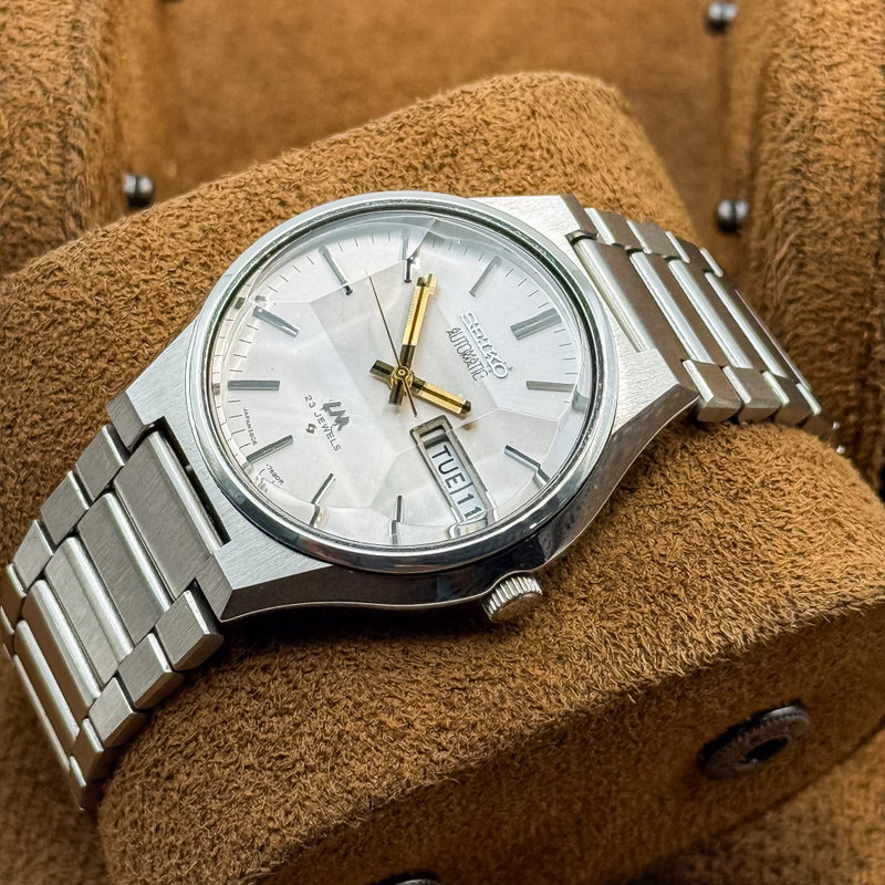 Seiko Seiko - Lord Matic "Gradient White Sunburst" 月華 (Gekka) – Moon Blossom - No Reserve Price - 5606-7350 - Men - 1974 vintage watch - image 3
