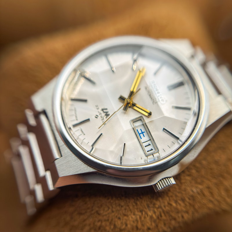 Seiko Seiko - Lord Matic "Gradient White Sunburst" 月華 (Gekka) – Moon Blossom - No Reserve Price - 5606-7350 - Men - 1974 vintage watch - image 12