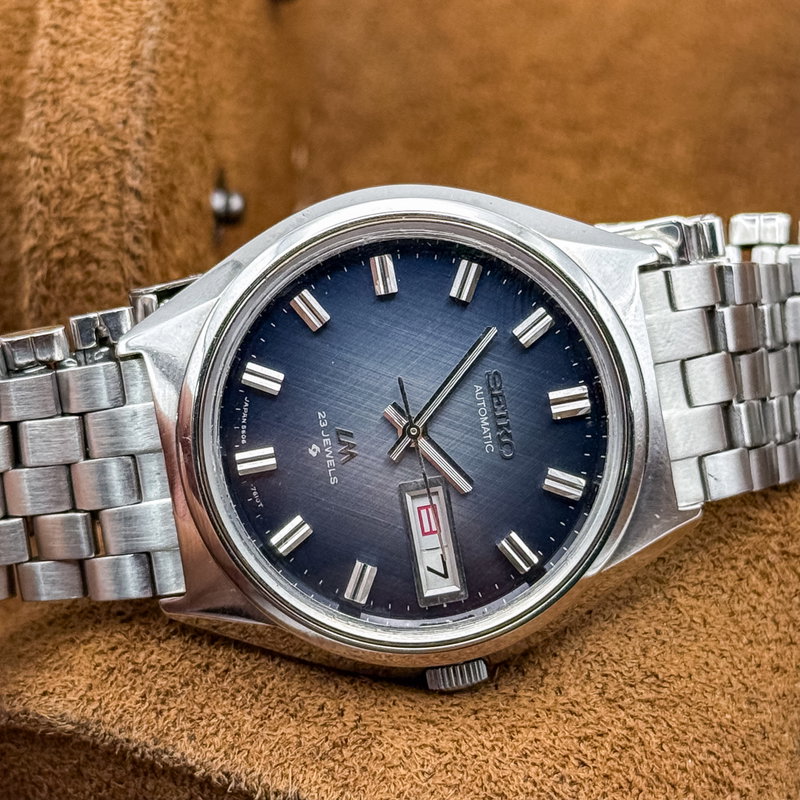 Seiko Seiko - LM "Gradient Blue Sunburst" 反光 (Hankō) – Reflected Light - No reserve price - 5606-7260 - Men - 1972 vintage watch - image 10