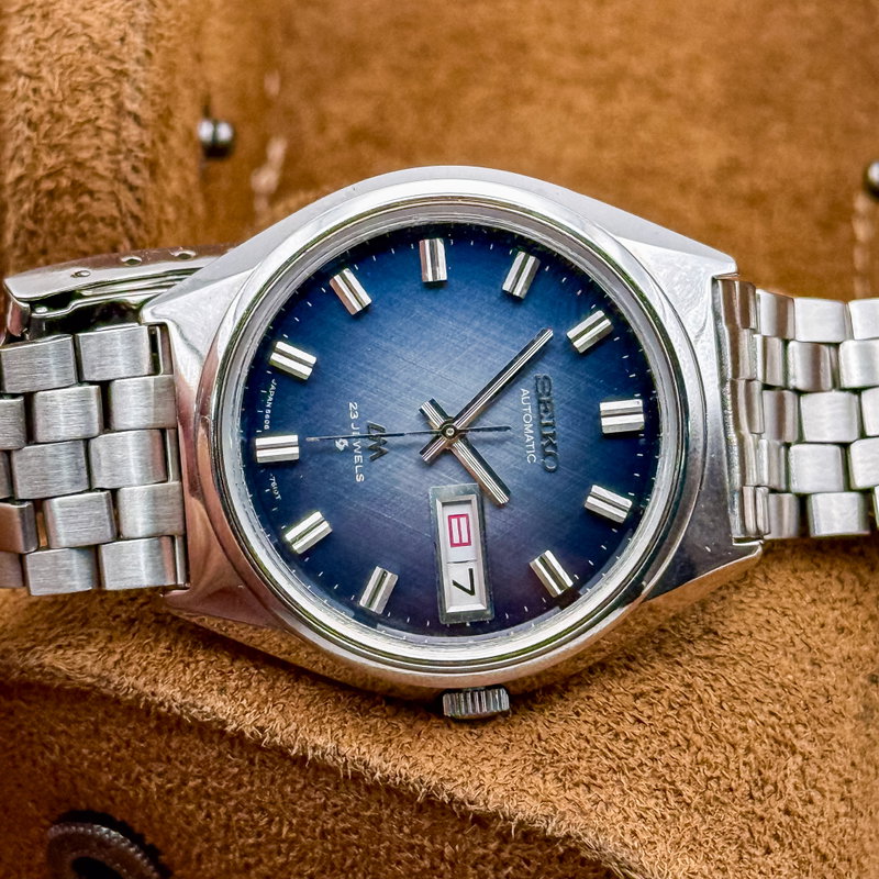 Seiko Seiko - LM "Gradient Blue Sunburst" 反光 (Hankō) – Reflected Light - No reserve price - 5606-7260 - Men - 1972 vintage watch - image 11