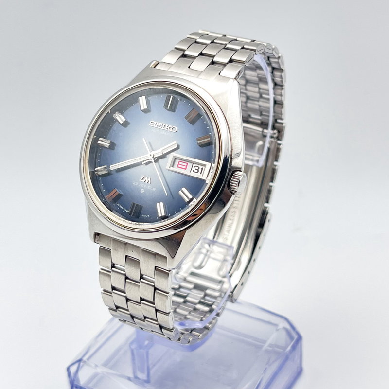 Seiko Seiko - LM "Gradient Blue Sunburst" 反光 (Hankō) – Reflected Light - No reserve price - 5606-7260 - Men - 1972 vintage watch - image 15