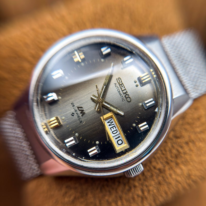 Seiko Seiko - Lord Matic "Gradient Grey Sunburst" 柔光 – Jūkō – Gentle Light - No reserve price - 5606-7290 - Men - 1973 vintage watch - image 11