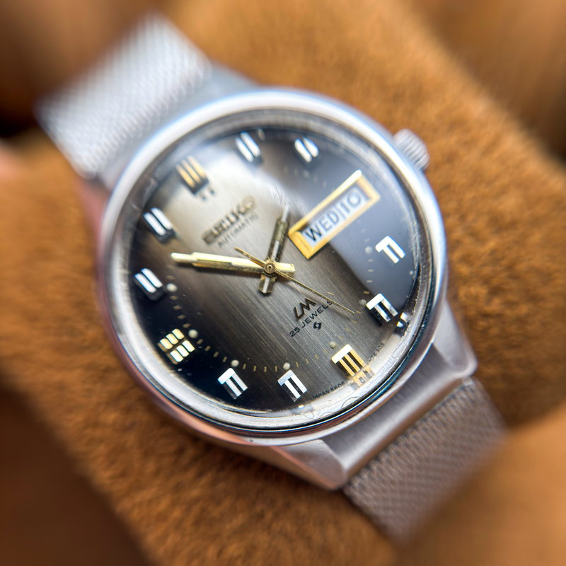 Seiko Seiko - Lord Matic "Gradient Grey Sunburst" 柔光 – Jūkō – Gentle Light - No reserve price - 5606-7290 - Men - 1973 vintage watch - image 13