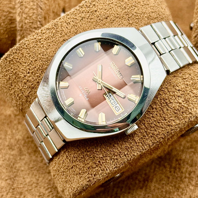 Seiko Seiko - LM "Gradient Brown Sunburst" [Near-Mint] "Serviced" - No Reserve Price - 5606-7360 - Men - 1974 vintage watch - image 16