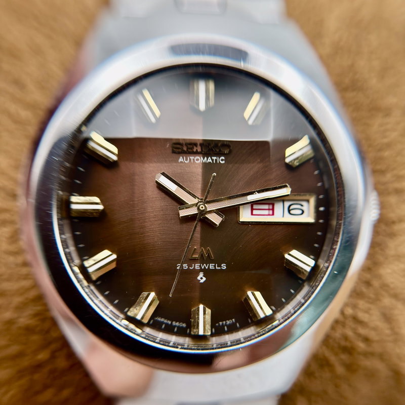 Seiko Seiko - LM "Gradient Brown Sunburst" [Near-Mint] "Serviced" - No Reserve Price - 5606-7360 - Men - 1974 vintage watch - image 25