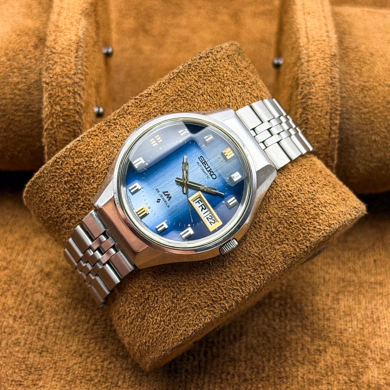 Seiko Seiko - Lord Matic [Gradient Blue Sunburst] 月の道 (Tsuki no Michi) – Path of the Moon - No reserve price - Men - 1973 vintage watch - image 12