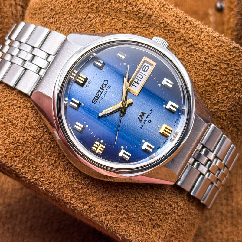 Seiko Seiko - Lord Matic "Gradient Blue Sunburst" 凛光 (Rinkō) – Dignified Light - No reserve price - 5606-7300 - Men - 1974 vintage watch - image 15