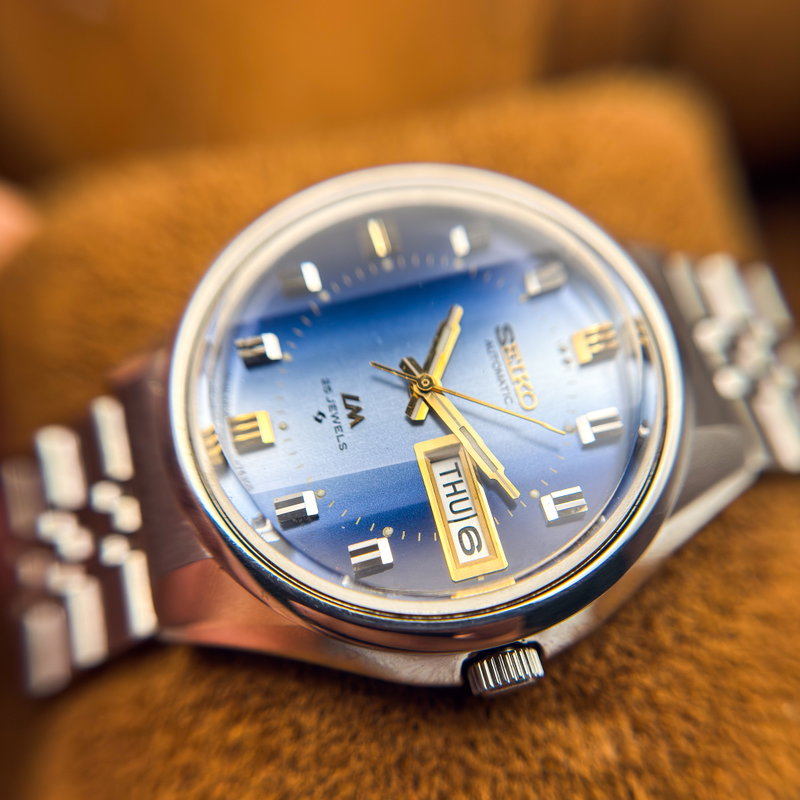 Seiko Seiko - Lord Matic "Gradient Blue Sunburst" 凛光 (Rinkō) – Dignified Light - No reserve price - 5606-7300 - Men - 1974 vintage watch - image 18