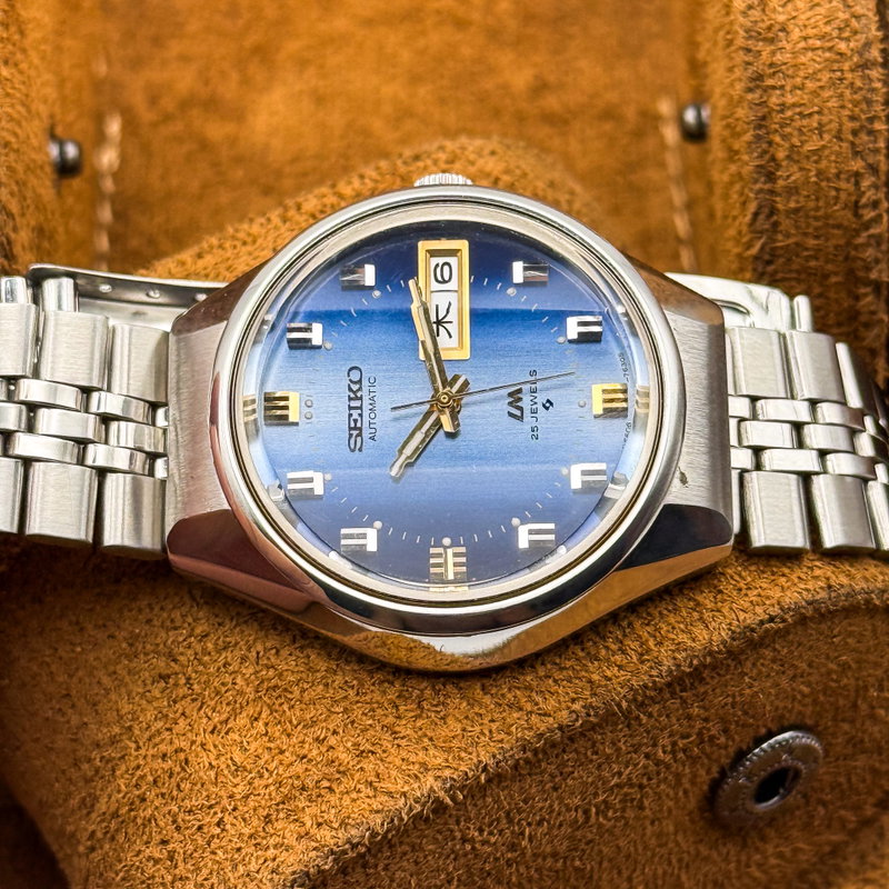 Seiko Seiko - Lord Matic "Gradient Blue Sunburst" 凛光 (Rinkō) – Dignified Light - No reserve price - 5606-7300 - Men - 1974 vintage watch - image 24