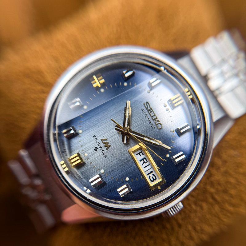Seiko Seiko - Lord Matic "Gradient Blue Sunburst" 霧月 (Kirizuki) – Mist Moon - No reserve price - 5606-7290 - Men - 1973 vintage watch - image 12